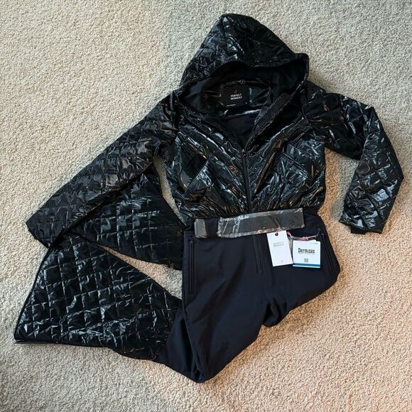Perfect Moment Brooke Ski Suit Black Quilted NWT XL Waterproof - Picture 6 of 12